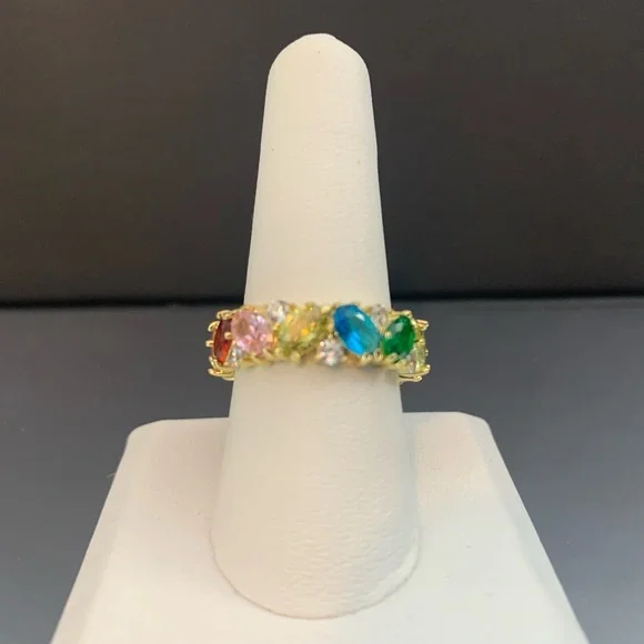 Park Lane “BIJOUX” Multicolor Gemstone Ring Size 10 - Picture 4 of 7
